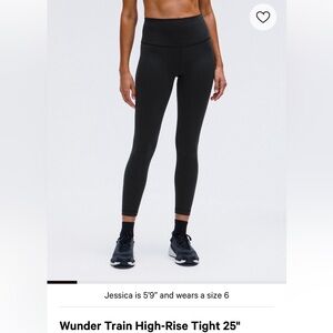 Lululemon Wunder Train 25” leggings